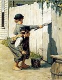 Norman Rockwell Tom Sawyer Whitewashing The Fence Art Print - 8 in x 10 in - Unmatted, Unframed