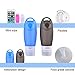 Silicone Travel Bottles with Facial Brush, Edoking TSA Airline Carry-On Approved FDA Certification Three Leakproof Walls Strong Adsorption and Hanger Design( 3oz 4 Pack)