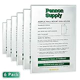 Acrylic Sign Holder with Hook & Loop Adhesive (6-Pack) | Clear Wall Mount Display Picture Frame for 8.5 x 11 Paper | Portrait or Landscape | Crack & Scratch Resistant | Home, Office, Outdoor, School