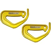 Totasak Grocery Bag Carrier (2-Pack Yellow) - Multiple Shopping Bag Holder Handle - Durable Lightweight Multi Purpose Secondary Handle Tool