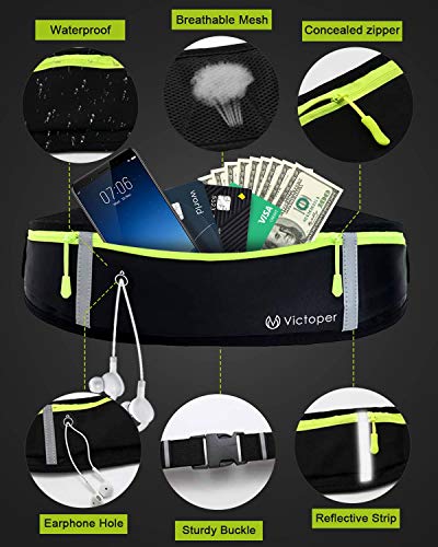 Running riem taille Pack- regendichte telefoon houder voor trainingen, reizen & meer–Running Pouch met Reflecterende… - Image 4