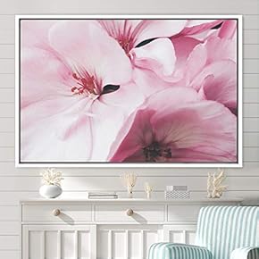 signwin Framed Canvas Wall Art Blooming Closeup Botanical...