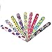 Timoo Large Nail Files Bulk 20 PCS Printed Emery Boards for nails, Double Sided, Assorted Colors, 7 Inches