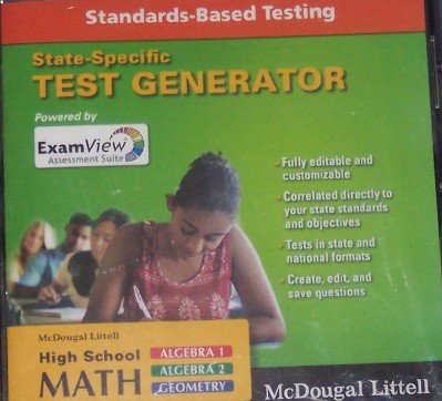 McDougal Littell Algebra 1: ExamView Suite 6.0 Test Generator CD-ROM