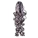 SWACC 12-Inch Short Screw Curls Claw Clip Ponytail Extensions Synthetic Clip in Drawstring Curly Ponytail Hairpiece Jaw Clip Hair Extension (Black Gray)