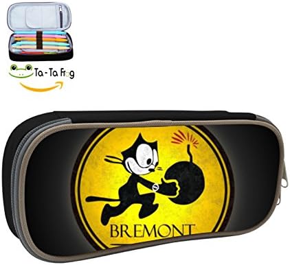 Felix The Cat pencil case student Unisex Large Capacity skillful manufacture Black