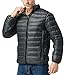 ZSHOW Men's Lightweight Down Jacket Packable Stand Collar Down Coat Outerwear