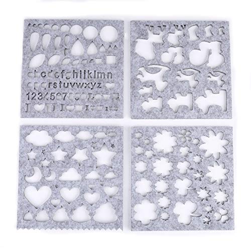 VIFERR Needle Felting Applique Mold DIY Felt Template Beginner Craft Tool Tree Cloud Bone Butterfly Flower Squirrel 7Pcs/Set - Thumbnail 5