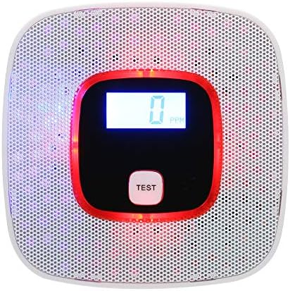 CO Detector Carbon, Carbon Monoxide Detector Alarm First Alert Voice Alarm with LED Display Battery Operated Precision Detection for Home Bedroom And Kitchen