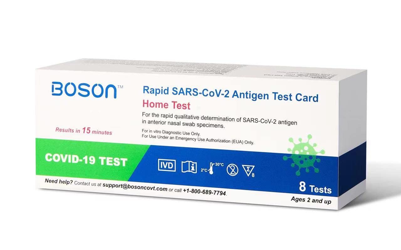 Photo 1 of BOSON Rapid SARS-CoV-2 Antigen Test Card, FDA EUA Authorized OTC at-Home Self test, Results in 15 Minutes, Convenient and Comfortable to use 