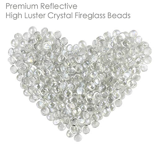 Uniflasy 1/2 Inch Fire Glass for Fire Pit, Fire Glass Beads, Fire Glass