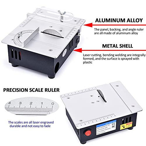 ZHJIUXING HO Mini TischkreissäGe Feinschnitt Modellbau,Professional Kleine TischsäGer,Kann Geschnitzt Werden,Siebengang… – Bild 5