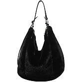 Extolove Fluffy Tote Bag Winter Fuzzy Purses for Women Faux Fur Bag with Strap Soft Furry Handbag Plush Crossbody Bags