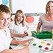 25 Pcs Paint Tray Palettes 6 Well Rectangular Plastic Watercolor Pallets, White