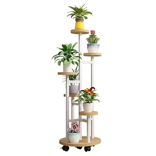 Jardinería Mobile Rack Polea Flower Stand Multi-capa De Cubierta ...
