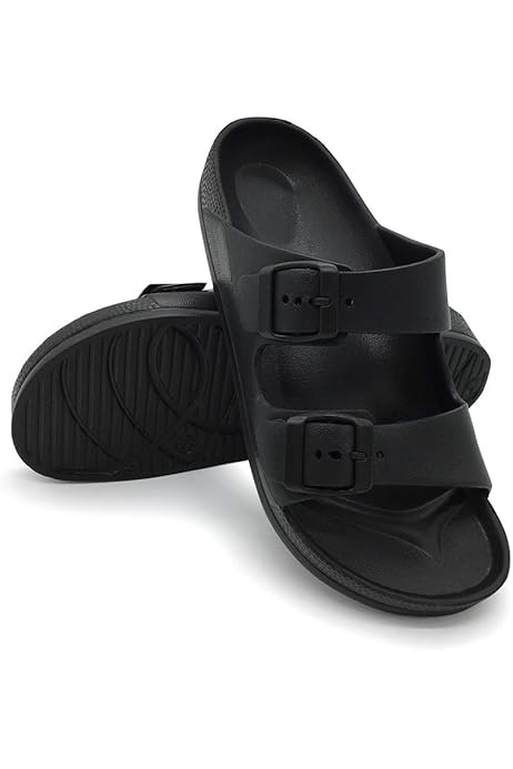 skechers cali breeze double strap eva slide sandal