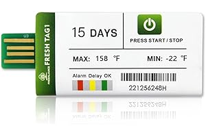 FRESHLIANCE FOCUS ON FRESH AND SAFE LIFE ONLY Freshliance 100packs USB Temperature Data Logger Recorder 129600 Points High Accuracy Cover 15days Single Trip Cold Chain Fresh Tag 1