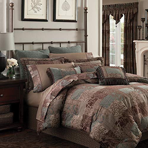 Croscill Galleria California King 4Piece Comforter Set, Cal, Brown