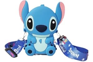 EESTOME Stitch Crossbody bag with Adjustable Shoulder Strap, Handbag with Zipper, Badge Wallet with Lanyard, Wallet Purse Shoulder Bag Coin Pouch Accessories Money Bag for Girls