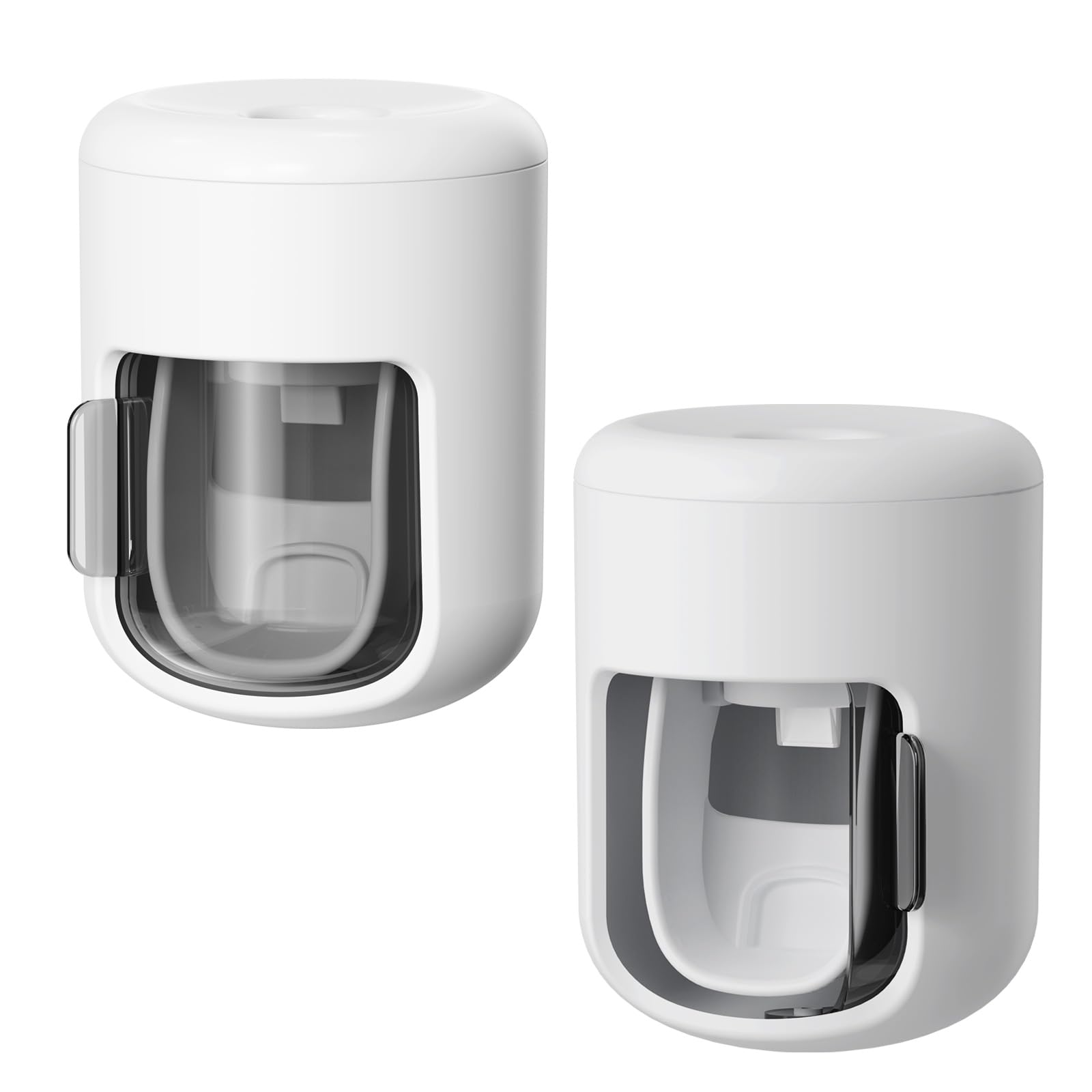 FOTINOR 2-Pack Automatic Toothpaste Dispenser - Wall Mounted, Waterproof Dust Toothpaste Holder, Detachable & Easy to Clean - for Bathroom, Kids & Adults (New)