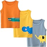 LeeXiang Toddler Boys' Tank Tops 3-Pack Sleeveless Tank Set