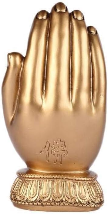 Lachineuse Hand of Buddha Guanyin Goddess, Gold, 10x10x17cm - Image 4