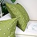 CaliTime Pack of 2 Cushion Covers Throw Pillow Cases Shells for Sofa Couch Home Decoration 18 X 18 Inches Modern Diamonds Shape Geometric Chain Embroidered Olive Green
