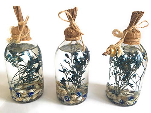 image for Frosty Oil Lamp - Handmade Decorative Refillable Sturdy Glass Mini Oil