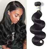 CCOLLEGE Brazilian Hair Body Wave 10 Inches 1 Bundles 10A 100% Unprocessed Virgin Human Hair Natural Black Color