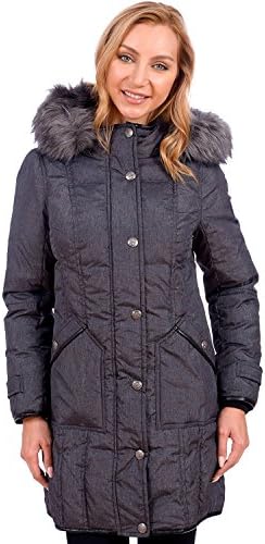 Red X Women's Parka Winter Coat with Faux Fur Lined Hood