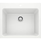 BLANCO 401927 LIVEN Drop-in or Undermount Laundry Sink, 25" L x 22" W x 12" D, White