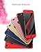 Winhoo iPhone 7/8 Plus Case,3 in 1 Luxury 360° Full Body Protective Ultra Thin Slim Fit an-Scratch Skid-Proof Shock-Absorption Bumper Hard Back Cover Case Skin for Apple iPhone 7/8 Plus (Black&Red)