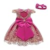 LZH meisje jurken feestjurk boog prinses jurken met hoofdband voor feest verjaardag bruiloft tutu prinses bloem kanten…