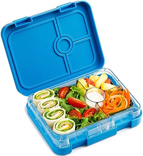 Bento Lunch Box, Air Tight Leakproof Lunch Containers with 4 Food Storage Compartments - Dishwasher Safe &amp; Insulated Bag
