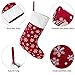 Unomor 6 Pack Super Large Christmas Stockings Socks with Snowflake Design for Xmas Holiday Fireplace Decorations 18-Inch Red