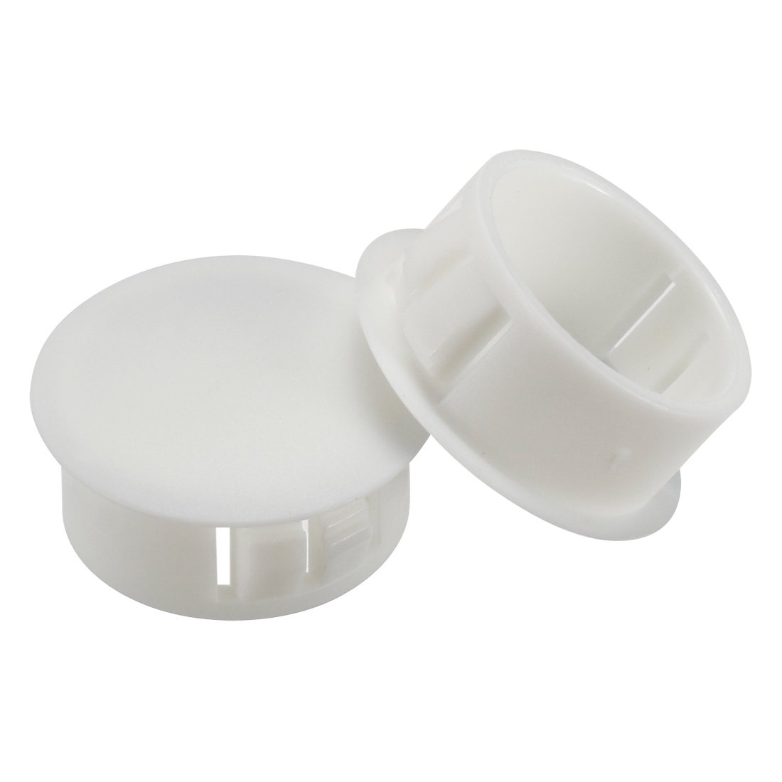 Sourcingmap Hold Plugs,20pcs 24.7mm x 11.4mm White Nylon Round Snap Locking Panel Hole Cover