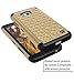 Lumia 640 Case, Style4U Studded Rhinestone Crystal Bling Hybrid Armor Case Cover for Microsoft Lumia 640 with 1 Style4U Stylus [Gold / Black]