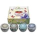 Scented Candles Gift Set- 100% Soy Wax for Stress Relief and Aromatherapy- Jasmine, Lemongrass,Lavender,Rose- Strongly Scented Sustainable Vegan Natural Soy Travel Tin Candles
