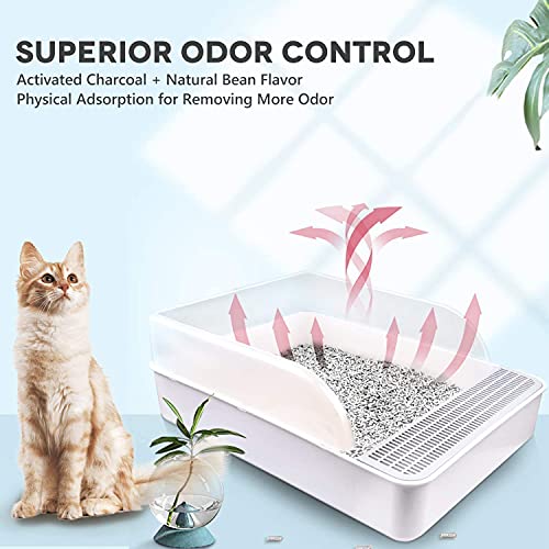 Tofu Cat Litter,Natural Flushable Kitten Litter Unscented,Ultra
