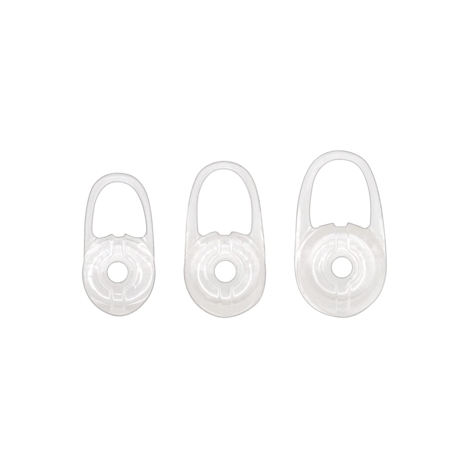 OTOTEC 3pcs Eartips Earbud Silicone Ear-Tips Compatible with Plantronics Voyager Edge V3200/V3240/V3280 Wireless Bluetooth Headset Transparent Mix Size