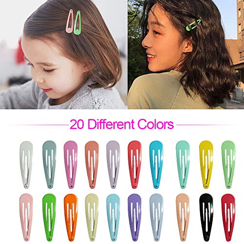 Jiaron 80PCS Hair Clips, 2 Inch Non-Slip Metal Hair Barrettes for Girls, Kids, Baby and Women. (20 Colors)