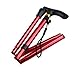 Tinksky Non-slip Adjustable Height Aluminum Alloy Folding Walking Stick Cane Travel Crutch Alpenstock (Red)