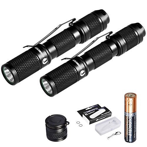 LUMINTOP 2x Tool AAA 110 Lumen Keychain EDC LED Mini Flashlight with Cree XP-G2,AAA Battery,Reversible Clip for the Click Switch + Magnet Tail