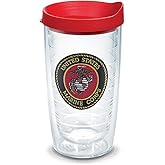 Tervis Marines Logo Made in USA Double Walled Insulated Tumbler Travel Cup Keeps Drinks Cold & Hot, 16oz, Classic