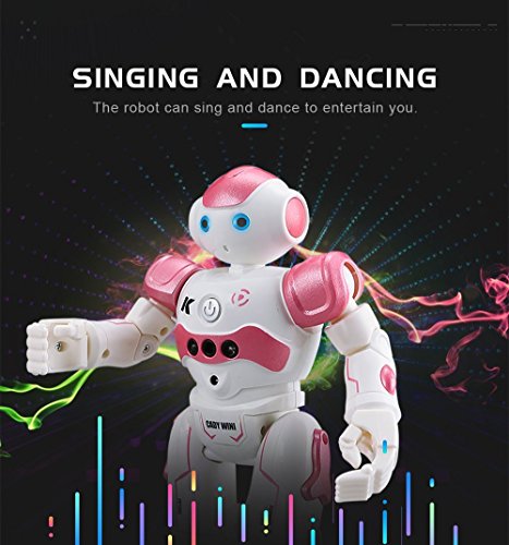Threeking Smart Robot Toys Gesture Control Remote Control Robot JJRC Robot Gift for Boys Girls Kids Companion Game Fun Learning Music Dance Rechargeable Rc Robot Kit Female Voice
