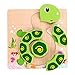 Sumnacon Jigsaw Puzzles Toys For Toddlers, 3D Wooden Fancy Education Learning Intelligence Toys Grown Up Puzzles For Kids Children, 3 Pack Animals of Tortoise,Owl,Starfish