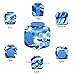 Fidget Toy Cube Blue Camo Relieves Anxiety and Stress for Kids and Adults - Comes with Case