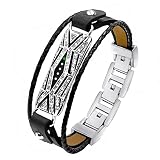 TENGL Compatible with Fitbit Flex 2 Bands Bracelet, Adjustable Replacement Genuine Leather Braided Wristbands Metal Clasp with Rhinestone Large Small