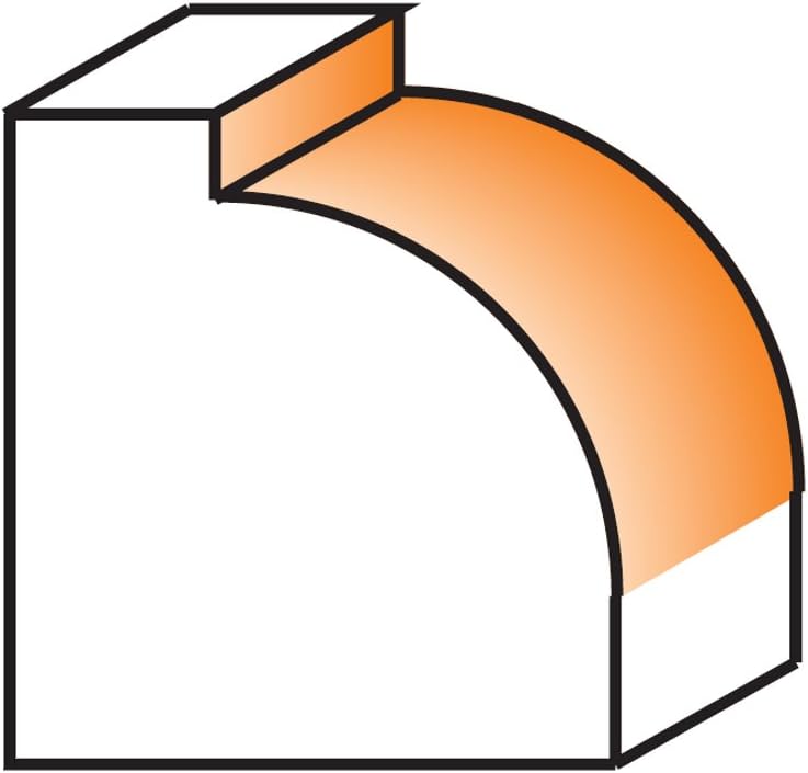 CMT 838.380.11 Roundover Bit, 1/4-Inch Shank, 1/2-Inch Radius, Orange, 1-1/2 Inch Diameter, 3/4 Inch Cutting Length - Image 3