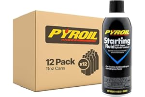 Pyroil Regular Starting Fluid with Upper Cylinder Lubricant, for Gasoline & Diesel Engines, Combustion Ready at -40° F, 11 Oz